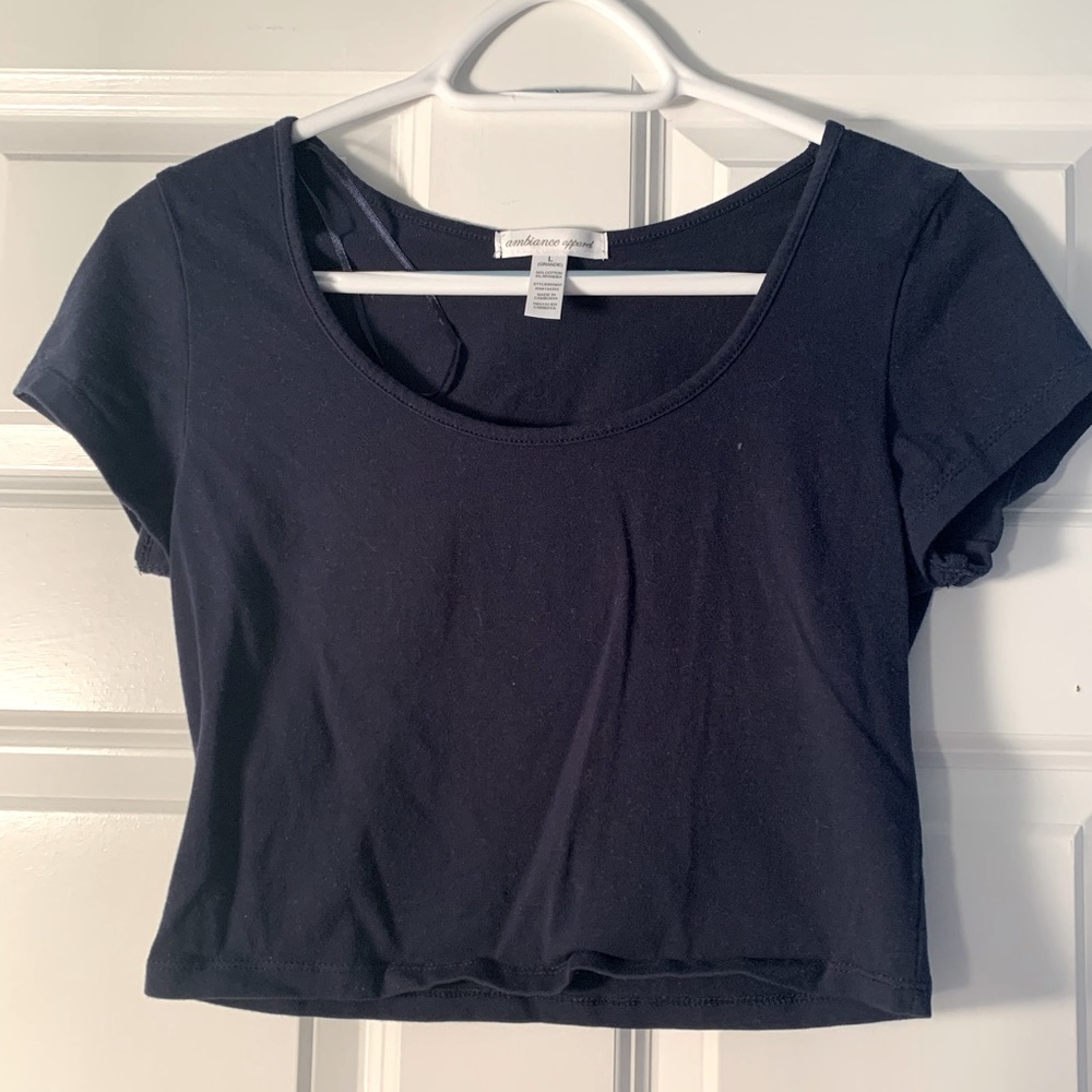 Navy crop top